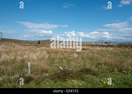 Ortsteil Mellon Udrigle Wester Ross. Die Berge An Teallach, Beinn Ghobhlach, Coigach und Assynt sind sichtbar. Stockfoto