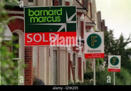 Immobilienmakler-Zeichen Stockfoto