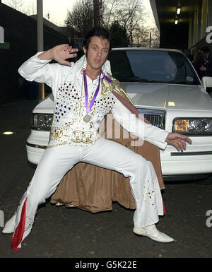 GMTV Elvis Gewinner Stockfoto