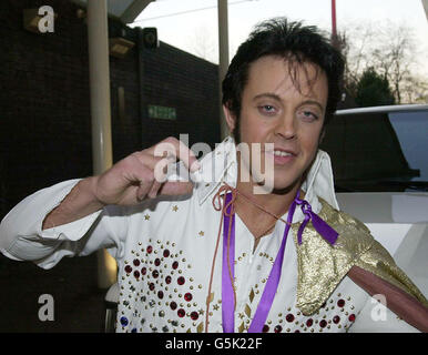 GMTV Elvis Gewinner Stockfoto