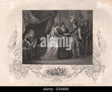 Vertrag von TROYES 1420: King Henry V von England heiratet Prinzessin Catherine, 1853 Stockfoto