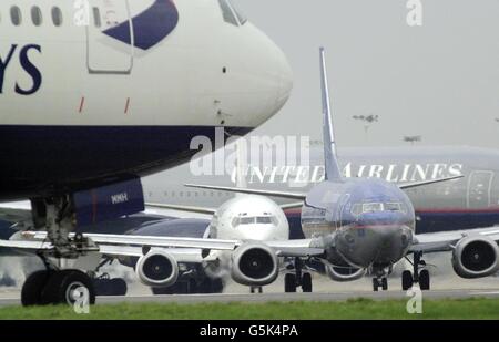 Heathrow Terminal 5 vorangehen Stockfoto