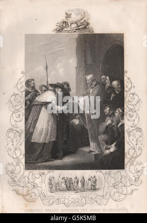 Kardinal WOLSEY: Eingabe von Leicester Abtei. Sich weigern, die Dichtung, 1853 liefern Stockfoto