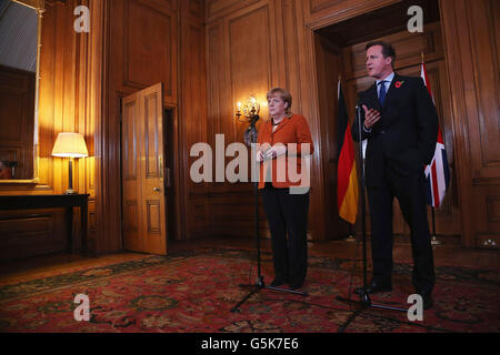 Besuch von Angela Merkel Stockfoto