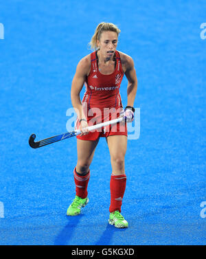 Großbritanniens Susannah Townsend am dritten Tag der FIH Women's Champions Trophy im Queen Elizabeth Olympic Park, London. DRÜCKEN SIE VERBANDSFOTO. Bilddatum: Dienstag, 21. Juni 2016. Siehe PA Geschichte HOCKEY London. Bildnachweis sollte lauten: Adam Davy/PA Wire. Stockfoto