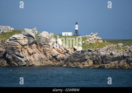 Peninnis Leuchtturm, Str. Marys Isles of Scilly. Stockfoto