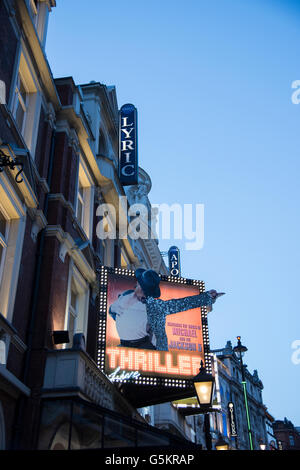 Lyric Theatre mit seiner Vorführung von Thriller Live am Shaftesbury Avenue, London. Stockfoto