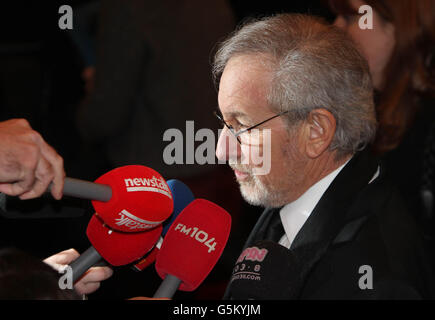 Steven Spielberg im Savoy-Kino in Dublin, zur Europa-Premiere von Lincoln. Stockfoto