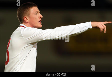 Fußball - unter 19 Internationale Freundschaften - England gegen Finnland - New Bucks Head Stadium. Der englische U19-Kapitän John Lundstram während des Under 19 International Friendly im New Bucks Head Stadium, Telford. Stockfoto