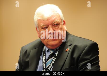 Tony Rowe von Exeter Chiefs während eines Workshops am ersten Tag der Rugby Expo 2012 Stockfoto