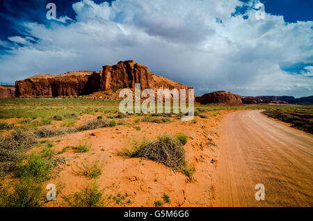 Herzlich Willkommen Sie in atemberaubende Monument Valley! Stockfoto