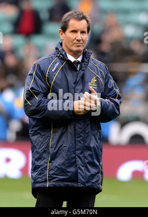 Rugby Union - QBE International - England / Australien - Twickenham. Australiens Cheftrainer Robbie Deans Stockfoto