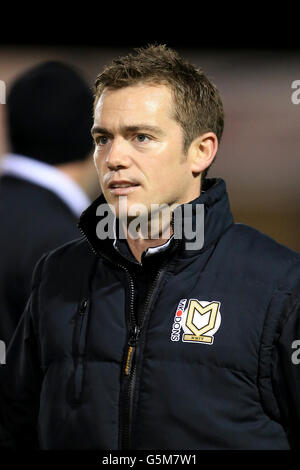 Fußball - Npower Football League One - Shrewsbury Town V Milton Keynes Dons - indication Wiese Stockfoto