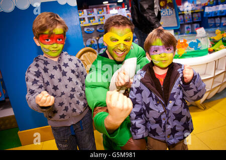 Teenage Mutant Ninja Turtles Aktion Figur Start Stockfoto