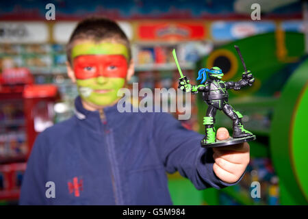 Teenage Mutant Ninja Turtles Aktion Figur Start Stockfoto