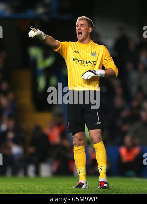 Fußball - Barclays Premier League - Chelsea / Manchester City - Stamford Bridge. Joe Hart, Torwart von Manchester City Stockfoto