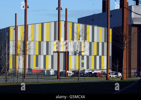 Ein Blick auf die Titanic Studios in Belfast, wo Game of Thrones gemacht wird. Stockfoto