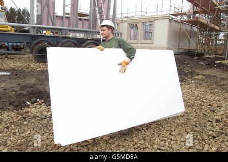 Neue Wohnung verpackt Gehäuse Stockfoto