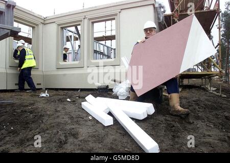 Neue Wohnung verpackt Gehäuse Stockfoto