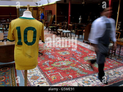 Fußball-Shirt-Verkauf Stockfoto