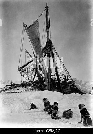 Das Zeitalter der Entdeckungen - die Polarregionen - die Shackleton-Expedition - 1915 Stockfoto