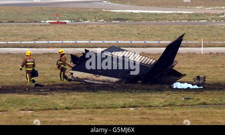 Flughafen Birmingham Absturz Stockfoto