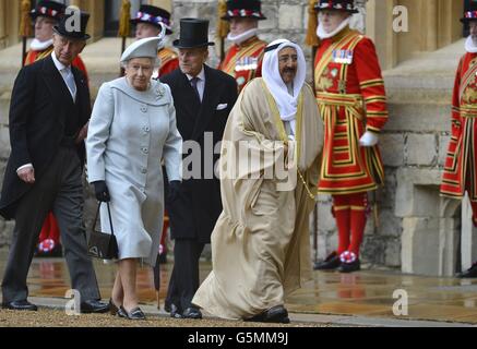 Amir von Kuwait zu besuchen, in das Vereinigte Königreich - Tag eins Stockfoto