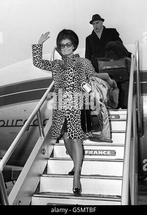 Sophia Loren - London Flughafen Stockfoto