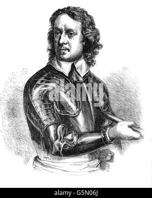 Oliver Cromwell (1599 – 1658), englischer militärischer und politischer Führer und späteren Lord Protector von der Commonwealth of England, Schottland und Irland. Stockfoto