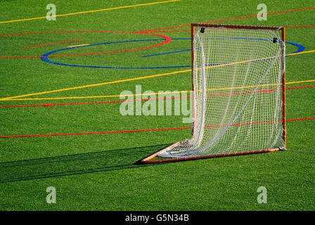 Ziel auf Lacrosse-Feld Stockfoto