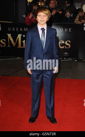 Daniel Huttlestone kommt zur Premiere von Les Miserables am Empire Leicester Square, London, Großbritannien Stockfoto