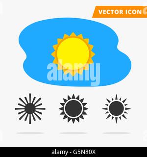 Sonnenuntergang-Symbole Stock Vektor