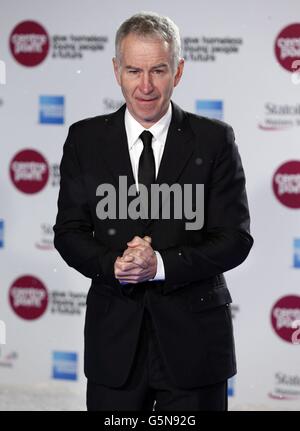 John McEnroe kommt zur Winter Whites Gala in der Royal Albert Hall, London. Stockfoto