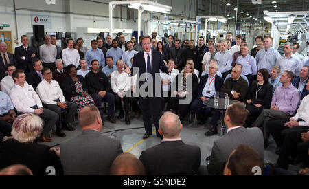 Ministerpräsident besucht West Midlands Stockfoto