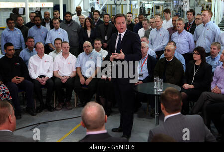 Ministerpräsident besucht West Midlands Stockfoto