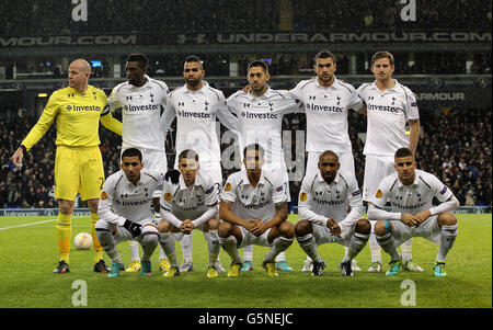 Fußball - UEFA Europa League - Gruppe J - Tottenham Hotspur / Panathinaikos - White Hart Lane. Tottenham Hotspur-Teamgruppe Stockfoto