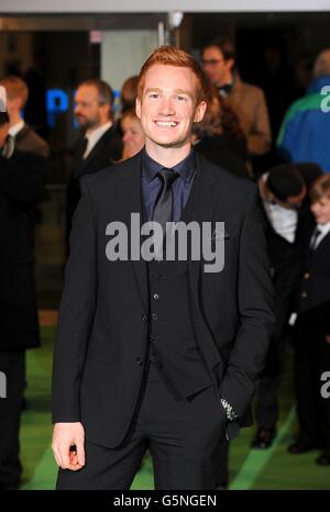 Greg Rutherford kommt zur britischen Premiere von The Hobbit: An Unexpected Journey am Odeon Leicester Square in London. Stockfoto