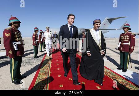 Cameron besucht Oman Stockfoto