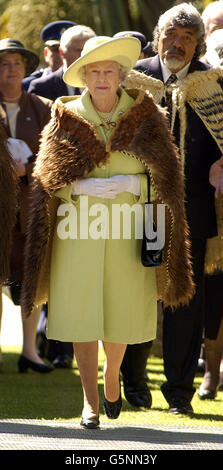 Royalty - Königin Elizabeth II. Besuch in Neuseeland Stockfoto