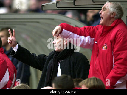 FUßBALL SUNDERLANDS MANAGER PETER REID Stockfoto