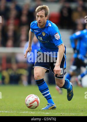 Fußball - npower Football League Championship - Nottingham Forest / Leeds United - City Ground. Luciano Becchio von Leeds United Stockfoto