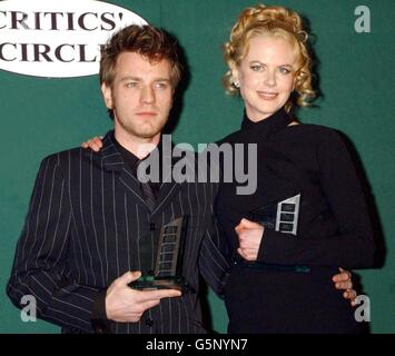 London Film Critics' Circle Awards Ewan & Nicole Stockfoto