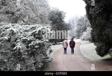 12. Dezember Winterwetter Stockfoto