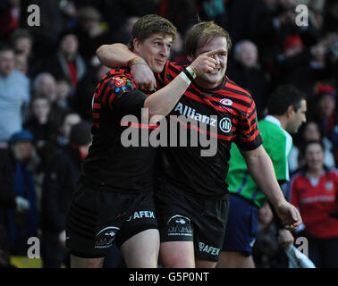 Rugby-Union - Heineken Cup - ein Pool - Sarazenen V Münster - Vicarage Road Stockfoto