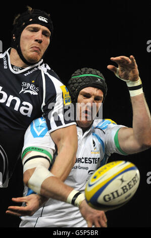 Rugby-Union - Aviva Premiership - Sale Sharks V Worcester Warriors - Salford-City-Stadion Stockfoto