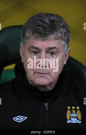 Fußball - Barclays Premier League - Norwich City / Manchester City - Carrow Road. Brian Kidd, Assistant Manager von Manchester City Stockfoto