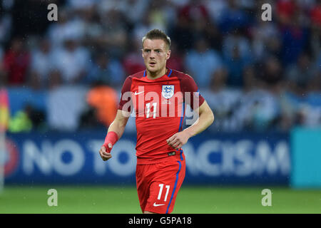 Jamie Vardy (England);  20. Juni 2016 - Fußball: Uefa Euro Frankreich 2016, Gruppe B, Slowakei 0-0 England im Stade Geoffroy-Guichard, Saint-Etienne, Frankreich. (Foto: Aicfoto/AFLO) Stockfoto