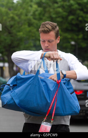 Wimbledon London, UK. 21. Juni 2016. Tschechien-professionelle Spieler Tomáš Berdych bei der AELTC in Wimbledon für die Praxis Credit kommt: Amer Ghazzal/Alamy Live-Nachrichten Stockfoto