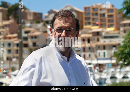 Mallorca, Spanien. Am 22. Juni 2016. Der Präsident von Spanien, Mariano Rajoy. In einer politischen Kundgebung in Mallorca. Credit: Mafalda/Alamy leben Nachrichten Stockfoto