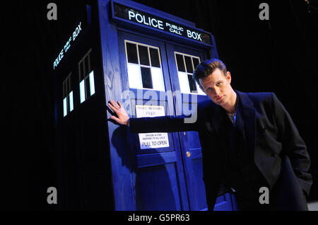 Matt Smith, Star von Doctor Who, wird im BBC TV Centre in London gesehen. Stockfoto